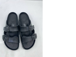  Skechers Foamies Arch Fit Cali Surf double buckle slide sandals in black. 