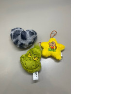 set of three plush keychains