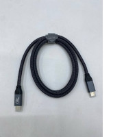 braided USB-C to USB-C cable. 