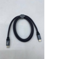braided USB-C to USB-C cable. 