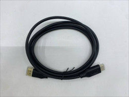The black DisplayPort cable is a digital connection interface.