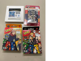 A set of four playing card decks