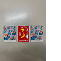 a set of three refrigerator magnets