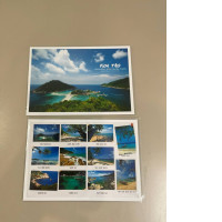 set of two postcards