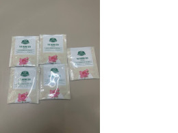 a set of five oolong tea bags