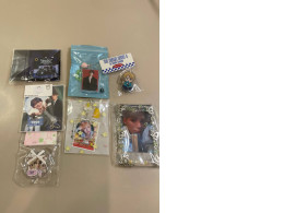 set of seven keychains