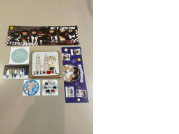 A mug coaster comes with six stickers.