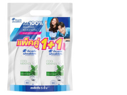 Set of 2 Head & Shoulders Anti-Dandruff Shampoo, Cool Menthol Formula, 370 ml. 