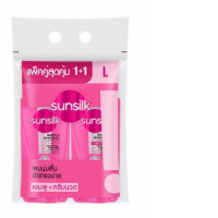 Set of 2 Sunsilk Smooth & Manageable Shampoo (Pink) 325ml + Conditioner 300ml