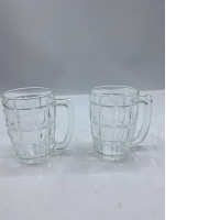 Set of 2 Glass, mug with handle