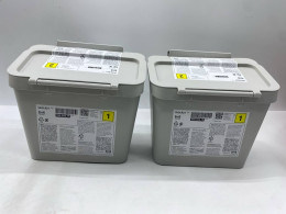 Set of 2 IKEA HÅLLBAR bins with lids. Set of 2 IKEA HÅLLBAR bins with lids.