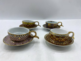 Set of 4 Benjarong tea cup and saucer set Set of 4 Benjarong tea cup and saucer set