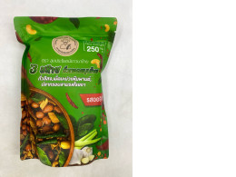 Stir-fried beans and fish, combined.