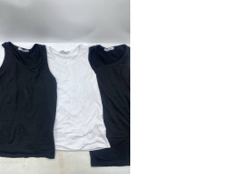 Set of 3 Men's white and black tank tops 
