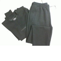 Men's tracksuit, trousers + sweatshirt, black