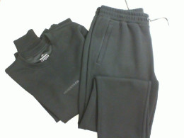 Men's tracksuit, trousers + sweatshirt, black