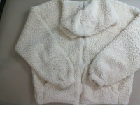 Women's white plush jacket