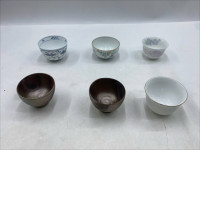 Set of 6 Glass, Japanese hot tea cup 