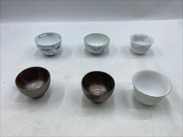 Set of 6 Glass, Japanese hot tea cup 