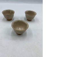 Set of 3  Japanese glass teacup is called a "chawan".