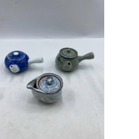 Set of 3 Japanese glass teapot 