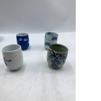 Set of 4 Tall Japanese teacup/cup. 