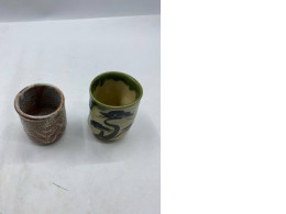 Set of 2 Glass, tall Japanese hot tea cup. Set of 2 Glass, tall Japanese hot tea cup.