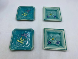 Set of 4 Japanese glass and coaster. Set of 4 Japanese glass and coaster.