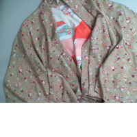 Beige Japanese floral robe