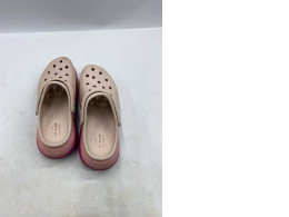 Crocs Mega Crush sandals in pink.