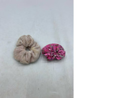 Set of 2 Furry and patterned hair ties 