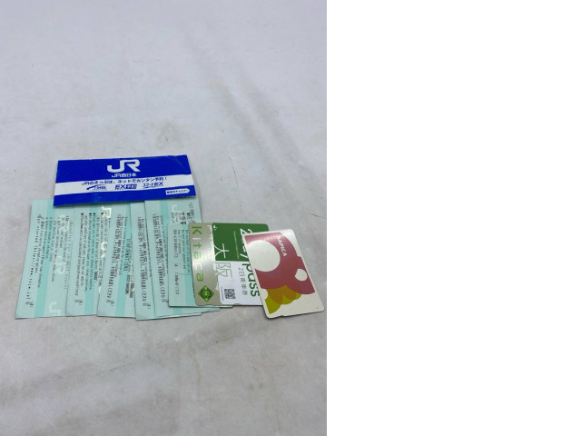 Set of 12 various Japanese train tickets and IC cards, which are rechargeable smart cards used for public transit and shopping. Set of 12 various Japanese train tickets and IC cards, which are rechargeable smart cards used for public transit and shopping.