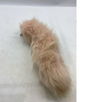 light pink real fox fur tail keychain or handbag charm. 