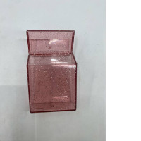 Clear pink plastic box