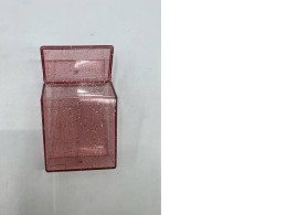 Clear pink plastic box Clear pink plastic box