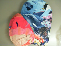 Swimming set, board and swimming ring