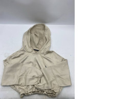 Cream-colored hooded jacket. Cream-colored hooded jacket.
