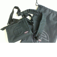 Black waist bag with a case