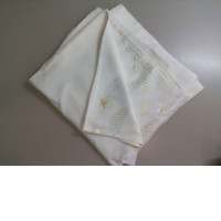 White bed sheet with embroidery