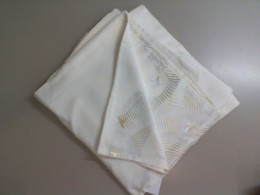 White bed sheet with embroidery