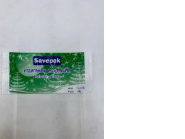 Savepak Refreshing Tissue is a disposable cleaning wipe. Savepak Refreshing Tissue is a disposable cleaning wipe.