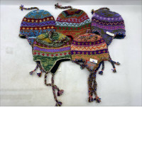 Set of 5 Alpaca knitted hat - Hand-knitted children's hat, Chullo style. Set of 5 Alpaca knitted hat - Hand-knitted children's hat, Chullo style.