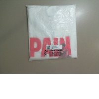 White T-shirt with the inscription Pain White T-shirt with the inscription Pain