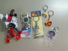 Set of 6 keychains