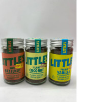 Set of 3 Little's flavour-infused instant coffee.Rich Hazelnut Decaf Island Coconut Decaf French Vanilla Decaf  