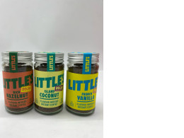 Set of 3 Little's flavour-infused instant coffee.Rich Hazelnut Decaf Island Coconut Decaf French Vanilla Decaf  