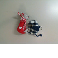 Set of 2 soft keychains, elephant and mouse