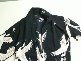 Black shirt with cranes Black shirt with cranes