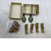 Set of 20 Glass coaster in the shape of a fish, Japan.