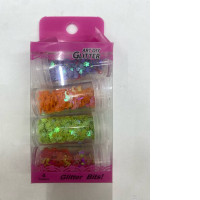 Art DIY Glitter Bits" craft sequins in four colors. 
